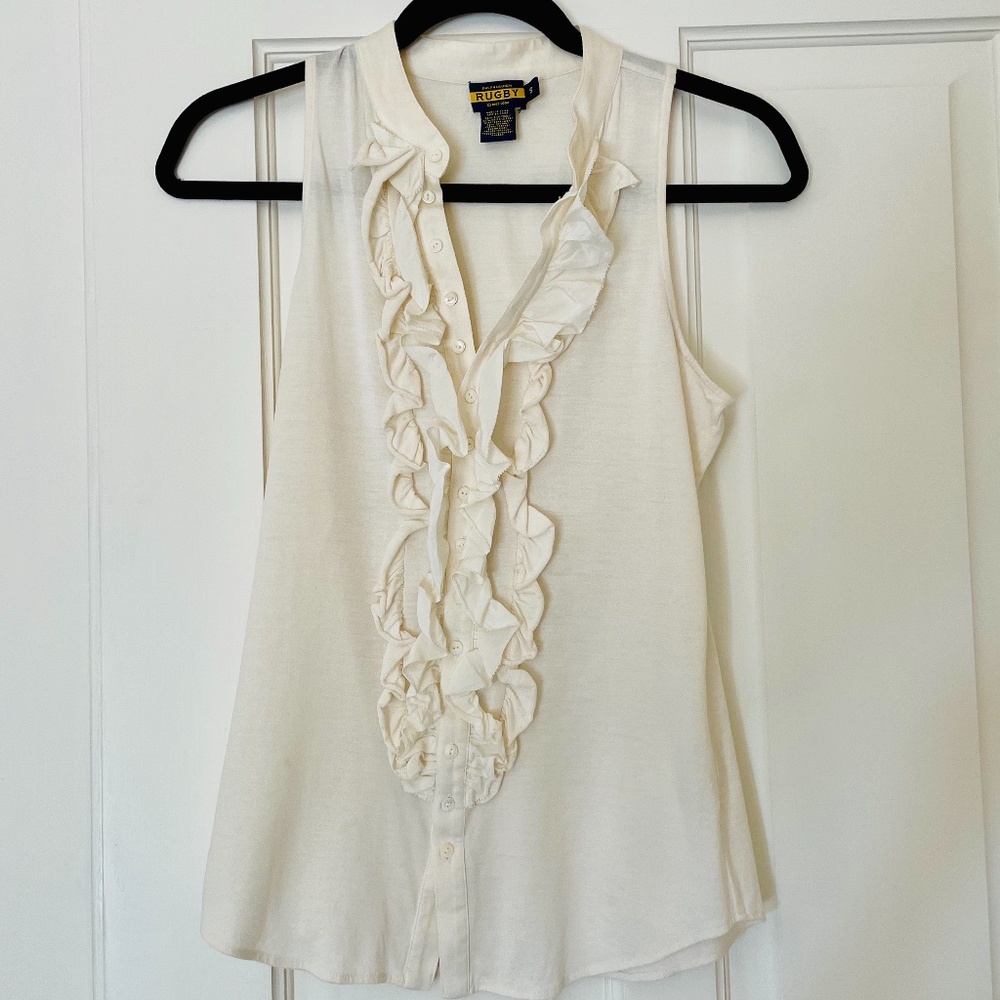 Rugby by Ralph Lauren Sleeveless Ivory Blouse
